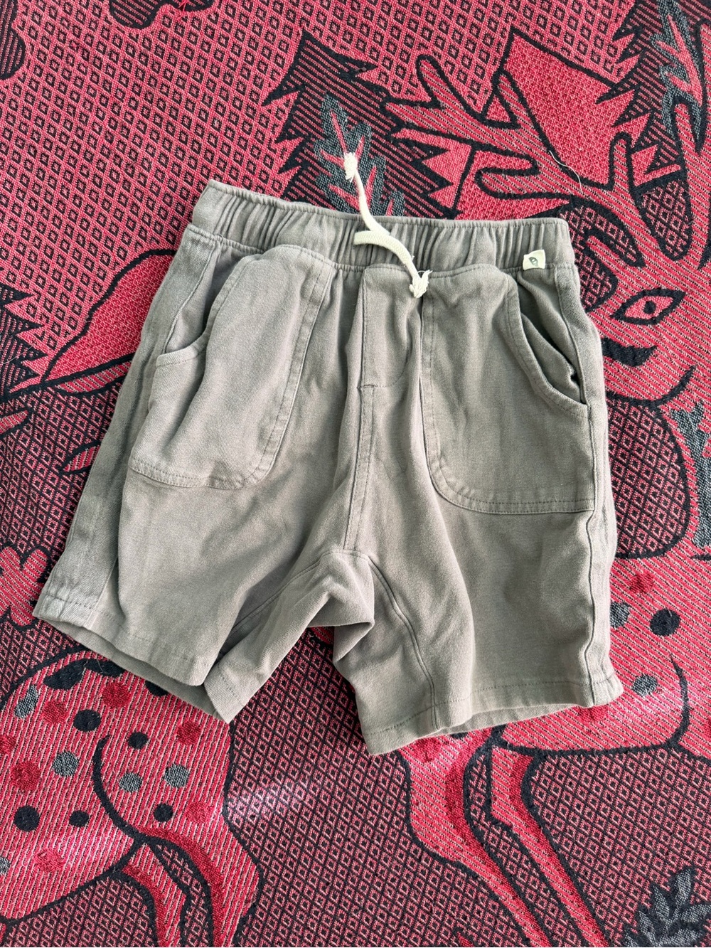Kids Elastic-Waist Drawstring Shorts in Gray